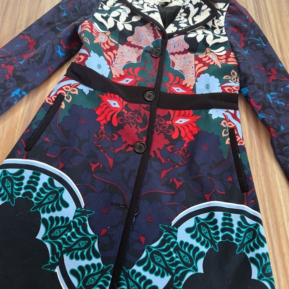 Colorful Patterned Long Coat - Picture 1 of 13